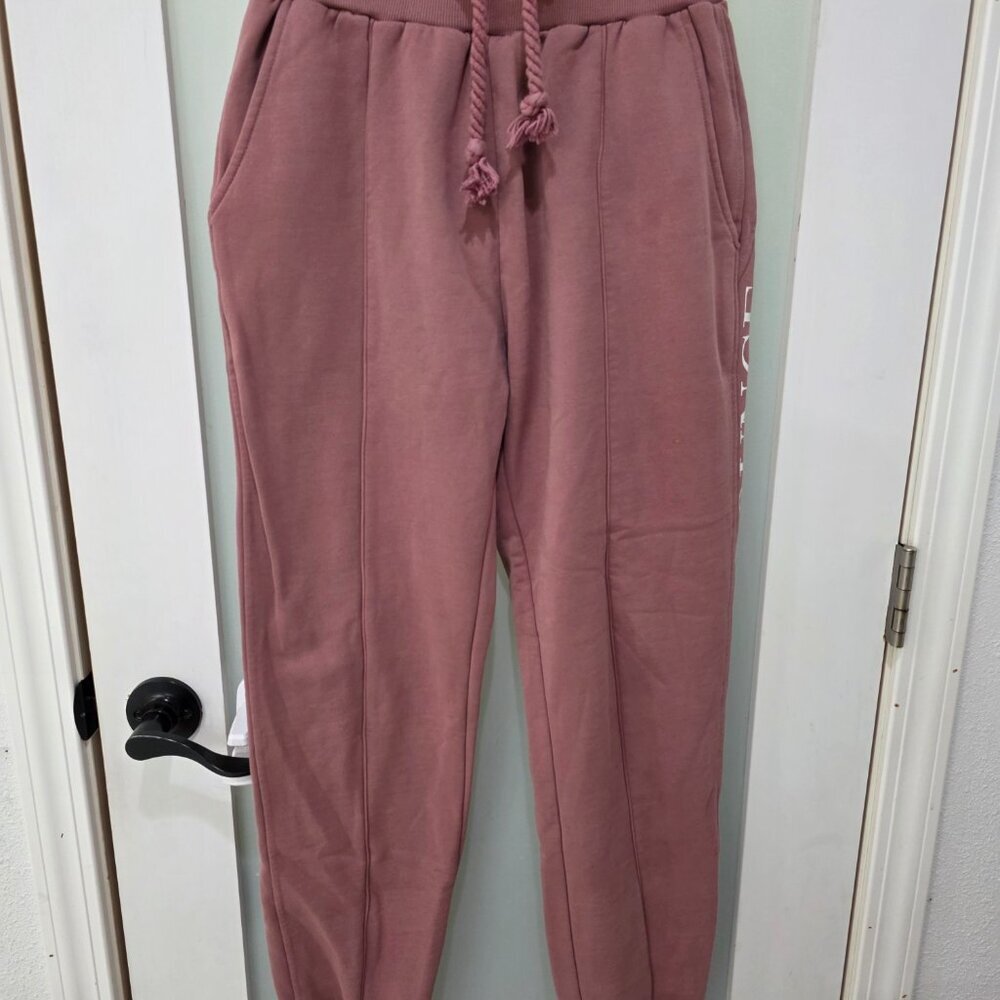 Lounge Women’s 3-Piece Set – Pink Bralette, Cropped Crewneck Sweatshirt & Sweatp - Picture 6 of 15